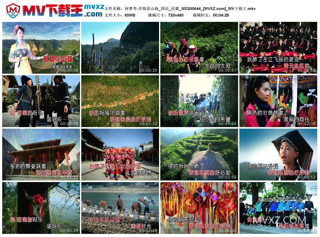 何梦苓-多情花山妹_国语_民歌_MD200644